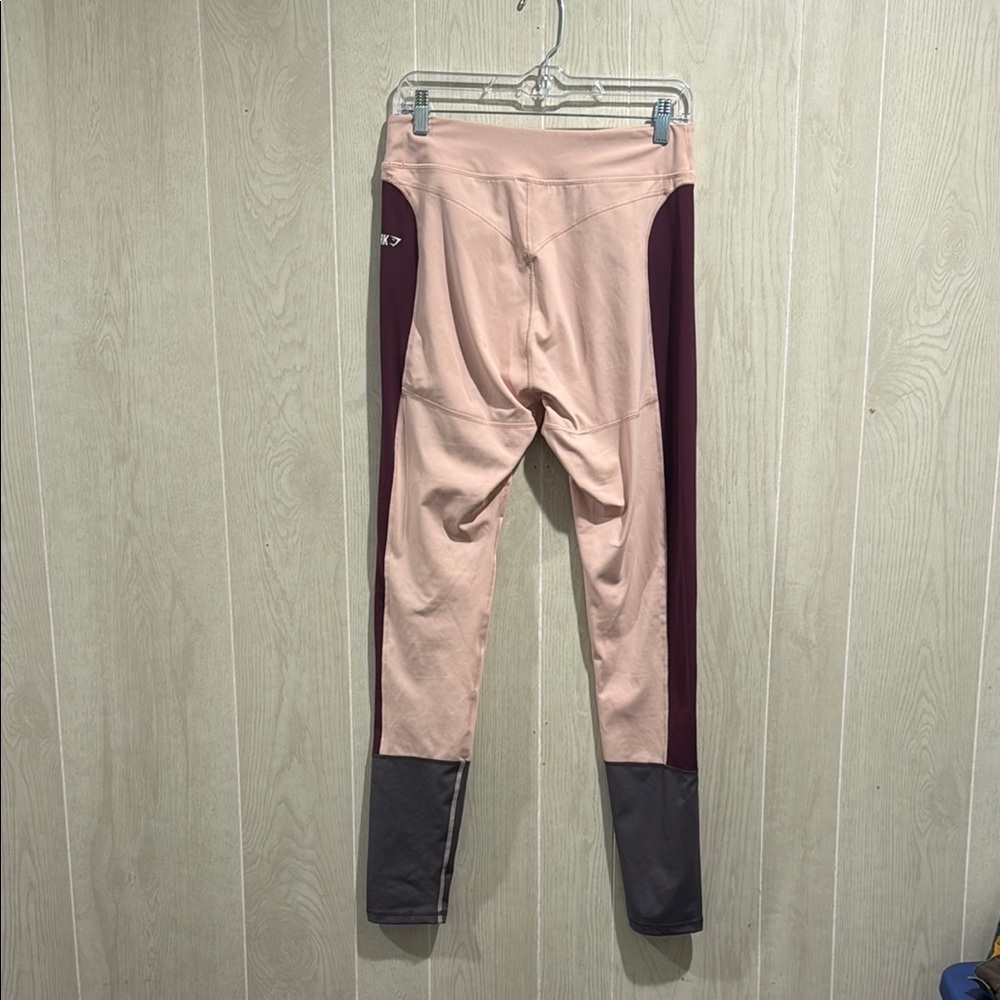 Gymshark Pink and Burgundy Leggings - Picture 2 of 7